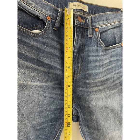 Madewell Mid-Rise Classic Straight Crop Stretch Jeans Women’s Size 28 Raw Hem - Picture 6 of 7